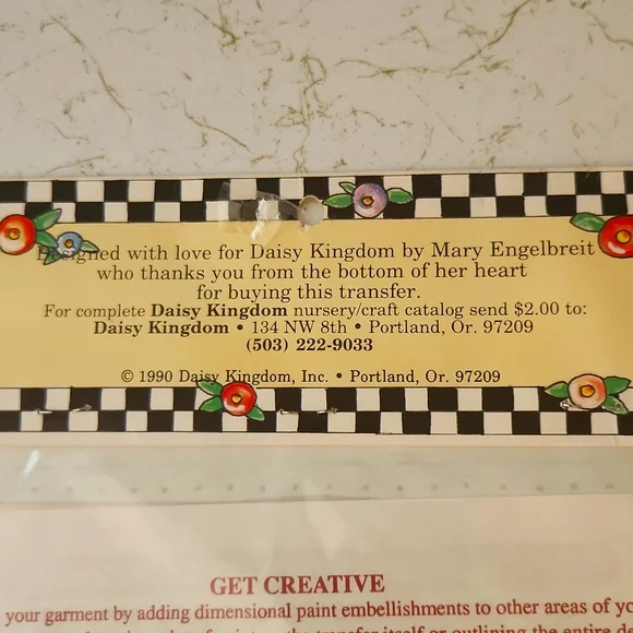 Vintage Mary Englebreit Iron on Transfer - Picture 4 of 5